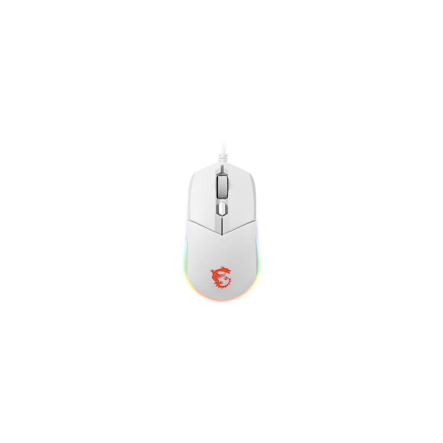 MSI CLUTCH GM11 WHITE raton Ambidextro USB tipo A Optico 5000 DPI