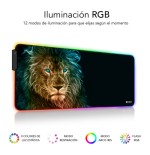 SUBBLIM Alfombrilla/Tapete Raton con Luz LED RGB 9 colores Extra Grande Leon