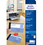 PAQUETE 10 HOJAS TARJETAS DE VISITA BLANCAS QUICK CLEAN DE PAPEL CUCHE OPACAS-260 G-IMPRESORAS DE INYECCION DE TINTA-85X54 MM AV