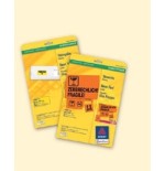 2320-PAQUETE 20 HOJAS IDENTIFICATIVOS EN ACETADO DE SEDA-IMPRESORAS LASER/LASER DE COLOR-63,5X29,6 MM AVERY L4784-20