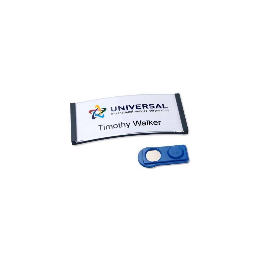 2321-CAJA 10 PORTANOMBRES POLAR BADGE ANTRACITA CON IMAN-30 X 65 MM AVERY 4835G-M