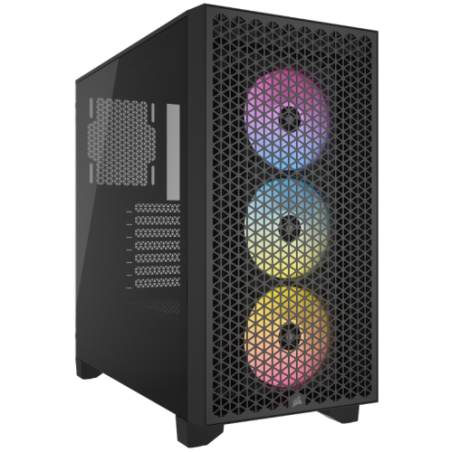 23211-CAJA CORSAIR 3000D AIRFLOW MID-TOWER CRISTAL TEMPLADO NEGRA CC-9011251-WW