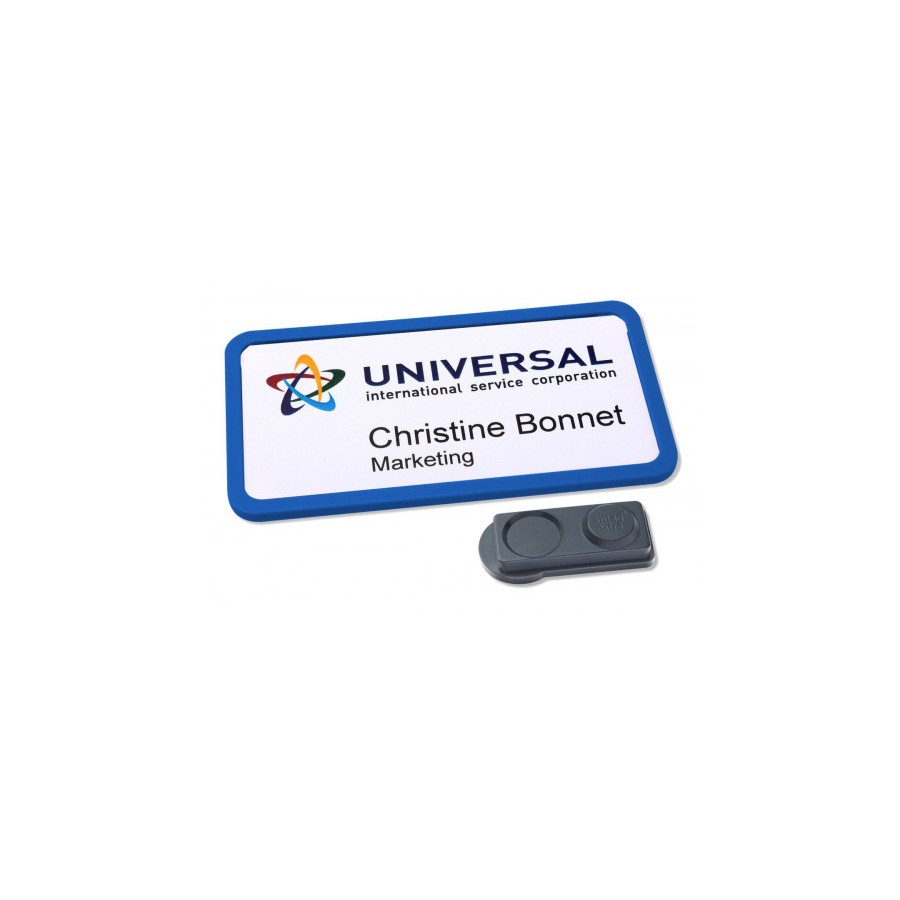 2325-CAJA 10 PORTANOMBRES OFFICE BADGE AZUL CON IMAN EXTRA FUERTE-37 X 75 MM AVERY 4839B-L