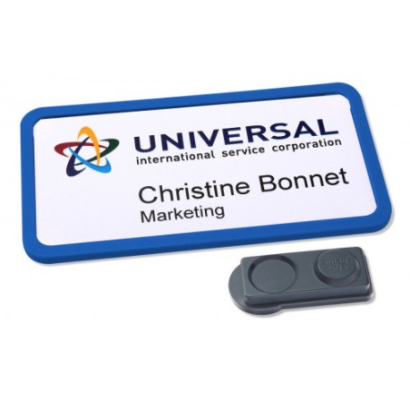 2325-CAJA 10 PORTANOMBRES OFFICE BADGE AZUL CON IMAN EXTRA FUERTE-37 X 75 MM AVERY 4839B-L