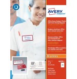 2328-CAJA 10 PORTANOMBRES OFFICE BADGE ROJO CON IMAN EXTRA FUERTE--37 X 75 MM AVERY 4839R-L