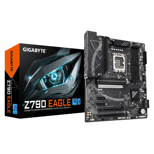 23337-GIGABYTE Z790 EAGLE Placa base - Compatible con procesadores Intel Core de 14a generacion, VRM de 12+1+1 fases, ha