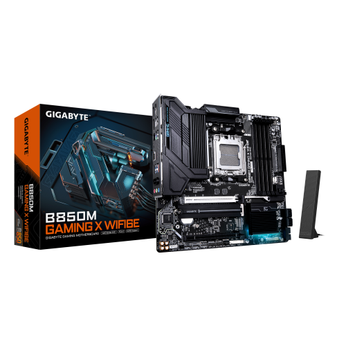 GIGABYTE B850M GAMING X WIFI6E Placa Base - Procesadores AMD Ryzen Serie 9000, VRM Digital 10+2+2 fases, hasta 8200MHz DDR5 (OC)