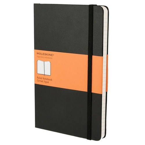 23366-LIBRETA CLASICA TAPA DURA NEGRA L (13X21CM) RAYAS MOLESKINE QP060