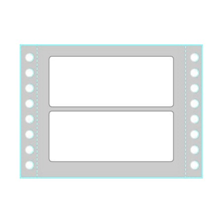 2377-CAJA 500 HOJAS ETIQUETAS BLANCAS EN MODULO CONTINUO-UNA COLUMNA-89X36,2 MM TICO TAB1-0893