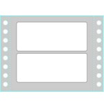 2377-CAJA 500 HOJAS ETIQUETAS BLANCAS EN MODULO CONTINUO-UNA COLUMNA-89X36,2 MM TICO TAB1-0893