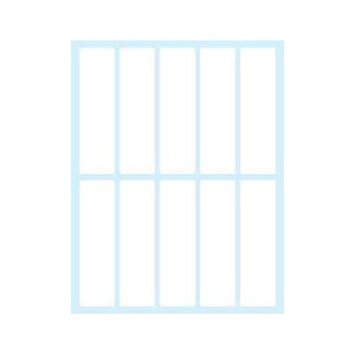 2383-PAQUETE 10 HOJAS ETIQUETAS BLANCAS EN SOBRE-75X21 MM TICO E-7521