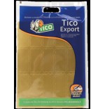 2389-PAQUETE 10 HOJAS ETIQUETAS SATINADAS ORO 45X21 MM TICO E-GL-4521
