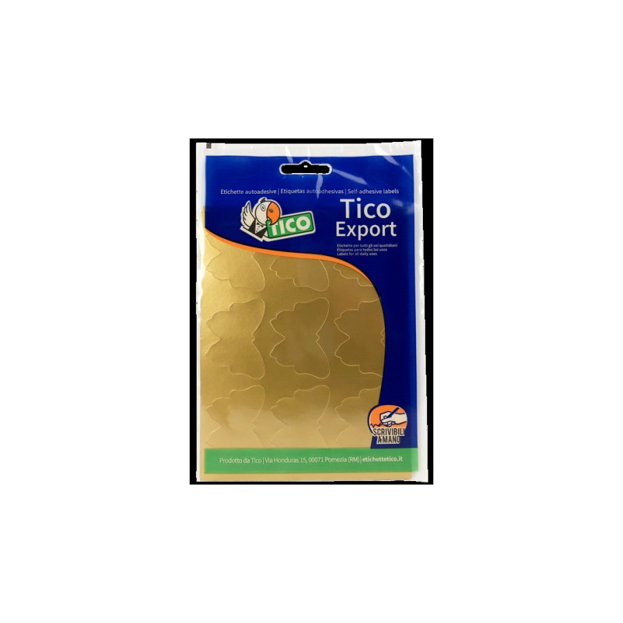 2390-PAQUETE 10 HOJAS ETIQUETAS SATINADAS ORO 48X36 MM TICO E-GL-4836