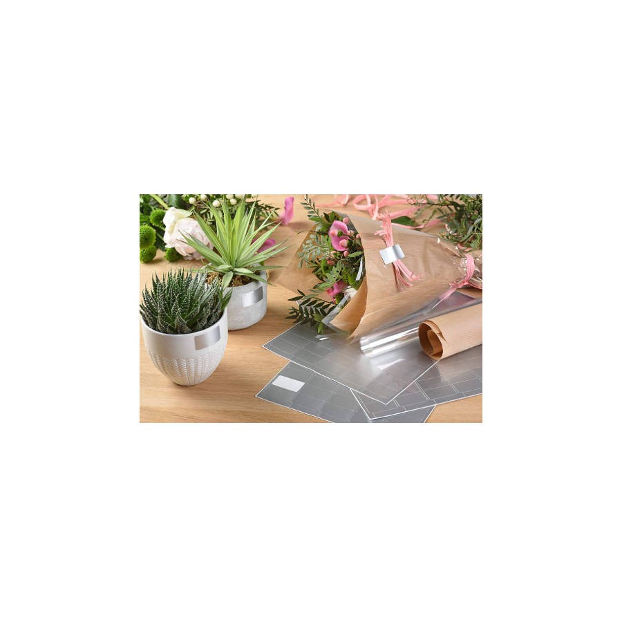 2393-KIT 10 HOJAS ETIQUETAS SATINADAS ORO Y PLATEADAS, 36 MM DIAMETRO, 36X21MM, 36X27MM, 44X16MM, 45X21MM TICO TicoOA-mi