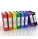 2394-KIT 10 HOJAS ETIQUETAS BLANCAS Y FLUORESCENTES PARA OFICINA MIX 10 FORMATOS TICO TicoA4-mix