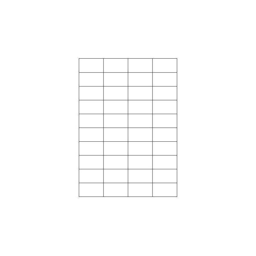 2395-CAJA 100 HOJAS ETIQUETAS BLANCAS SIN MARGENES-LASER/INYECCION DE TINTA/FOTOCOPIADORAS-52X30 MM MEGASTAR LP4MS-5230