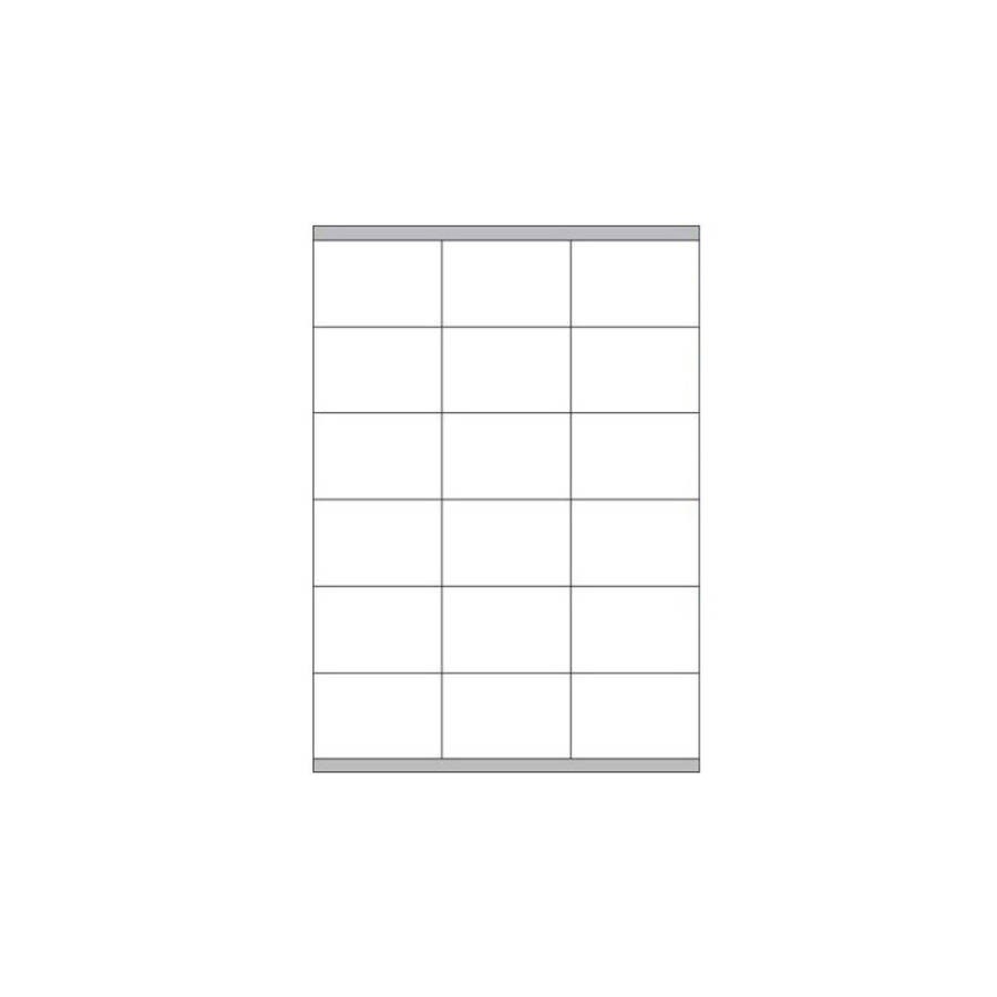 2398-CAJA 100 HOJAS ETIQUETAS BLANCAS CON MARGENES-LASER/INYECCION DE TINTA/FOTOCOPIADORAS-70X48 MM MEGASTAR LP4MS-7048