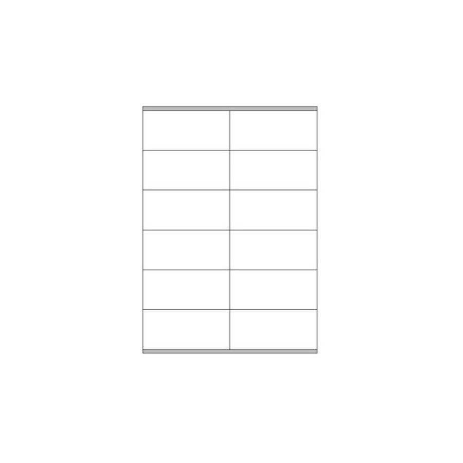 CAJA 100 HOJAS ETIQUETAS BLANCAS CON MARGENES-LASER/INYECCION DE TINTA/FOTOCOPIADORAS-105X48 MM MEGASTAR LP4MS-10548