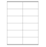 CAJA 100 HOJAS ETIQUETAS BLANCAS CON MARGENES-LASER/INYECCION DE TINTA/FOTOCOPIADORAS-105X48 MM MEGASTAR LP4MS-10548