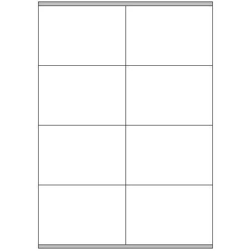 2401-CAJA 100 HOJAS ETIQUETAS BLANCAS CON MARGENES-LASER/INYECCION DE TINTA/FOTOCOPIADORAS-105X72 MM MEGASTAR LP4MS-1057