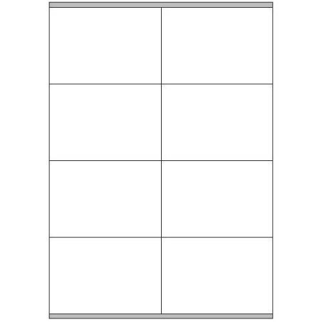 2401-CAJA 100 HOJAS ETIQUETAS BLANCAS CON MARGENES-LASER/INYECCION DE TINTA/FOTOCOPIADORAS-105X72 MM MEGASTAR LP4MS-1057