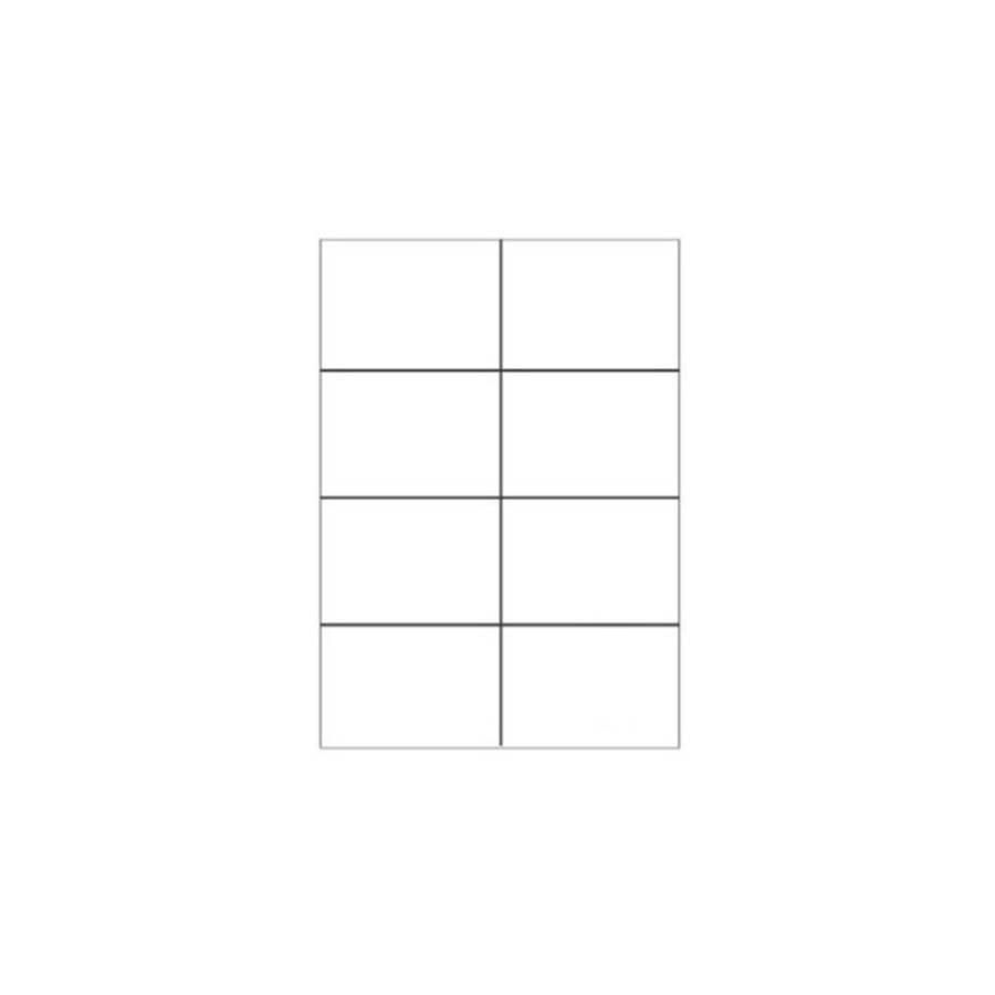 2402-CAJA 100 HOJAS ETIQUETAS BLANCAS SIN MARGENES-LASER/INYECCION DE TINTA/FOTOCOPIADORAS-105X74 MM MEGASTAR LP4MS-1057