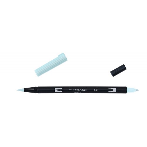2430-ROTULADOR DOBLE PUNTA PINCEL COLOR SKY BLUE TOMBOW ABT-451