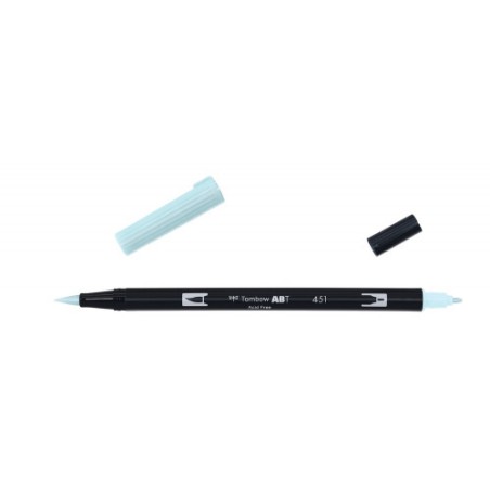 2430-ROTULADOR DOBLE PUNTA PINCEL COLOR SKY BLUE TOMBOW ABT-451