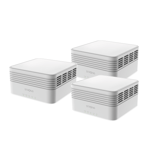 24349-Strong MESHTRIAX3000 sistema Wi-Fi Mesh (Wi-Fi en malla) Doble banda (2,4 GHz / 5 GHz) Wi-Fi 6 (802.11ax) Blanco 3
