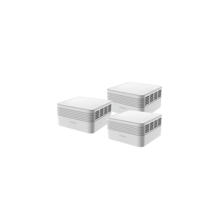 24349-Strong MESHTRIAX3000 sistema Wi-Fi Mesh (Wi-Fi en malla) Doble banda (2,4 GHz / 5 GHz) Wi-Fi 6 (802.11ax) Blanco 3