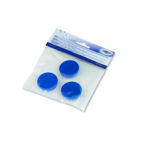 24439-BLISTER DE 3 IMANES REDONDOS 30MM. EN COLOR AZUL FAIBO 60-30-07