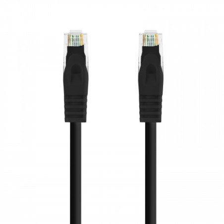 24446-Nanocable Cable de red latiguillo RJ45 LSZH Cat.6A UTP AWG24, Negro, 3.0m