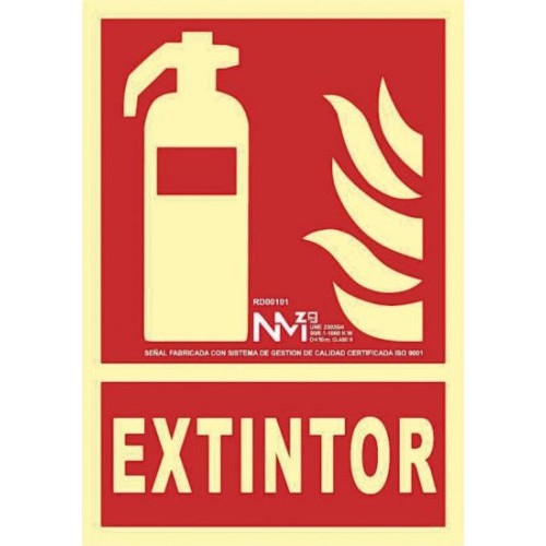 24459-SENAL "EXTINTOR" 210X300 PVC ROJO ARCHIVO 2000 6171-01H RJ