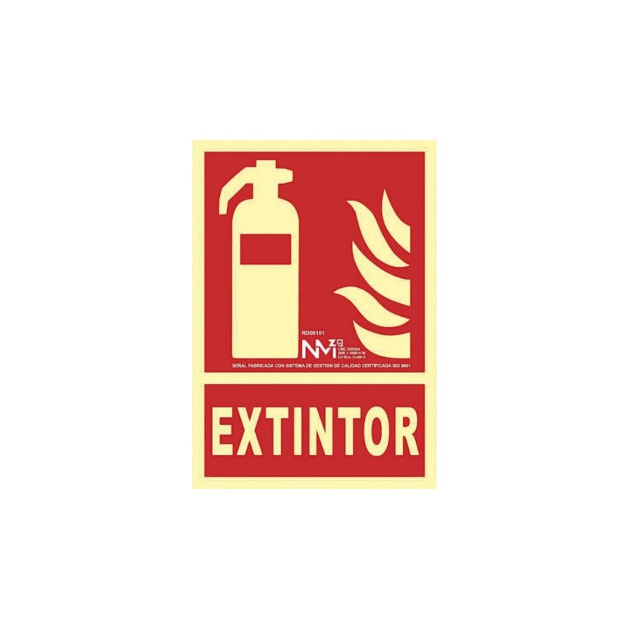 24459-SENAL "EXTINTOR" 210X300 PVC ROJO ARCHIVO 2000 6171-01H RJ