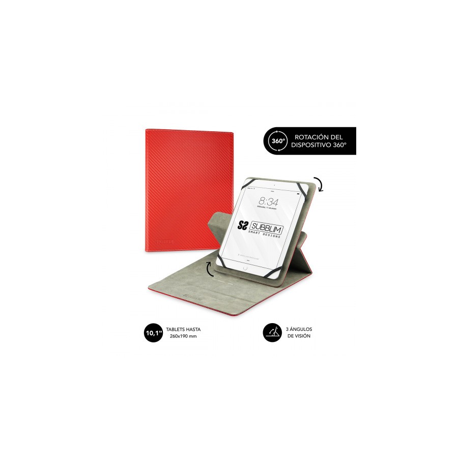 SUBBLIM Funda Tablet Rotate 360 Executive Case 10,1" Red