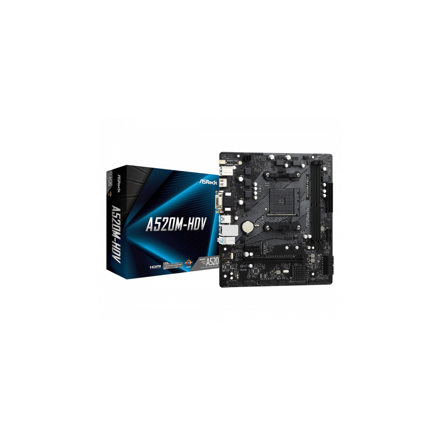 24485-#PLACA ASROCK A520M-HDV,AMD,AM4,A520,2DDR4,MATX