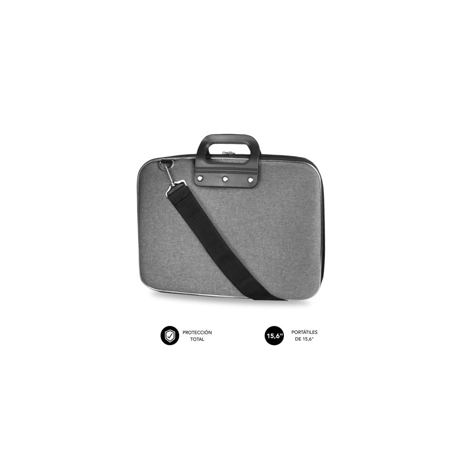 SUBBLIM Maletin semirrigido Poliester reforzado 15,6" Gris EVA