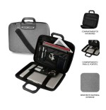 SUBBLIM Maletin semirrigido Poliester reforzado 15,6" Gris EVA