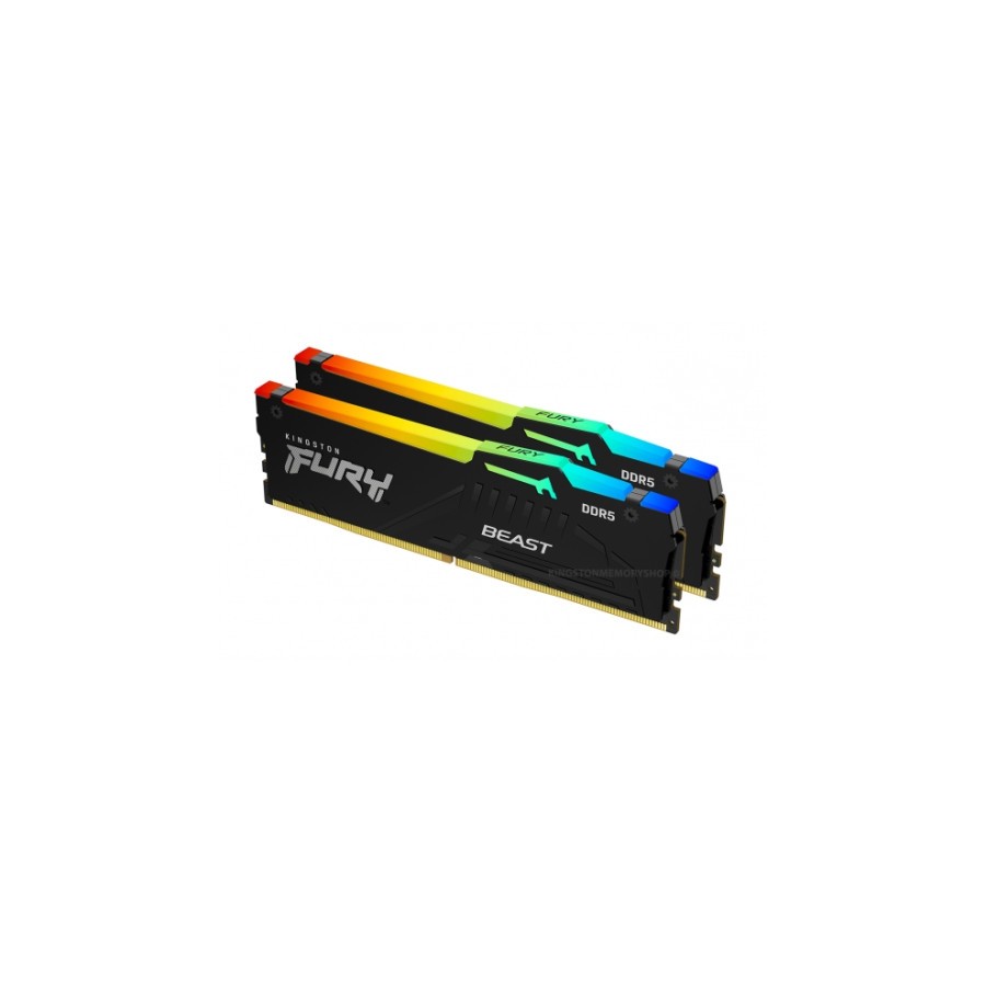 MEMORIA KINGSTON FURY BEAST RGB DDR5 64GB KIT2 5600MT/S  CL4