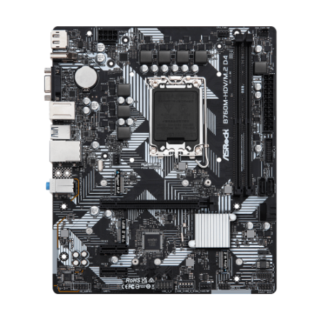 24581-Asrock B760M-HDV/M.2 D4 Intel B760 LGA 1700 micro ATX