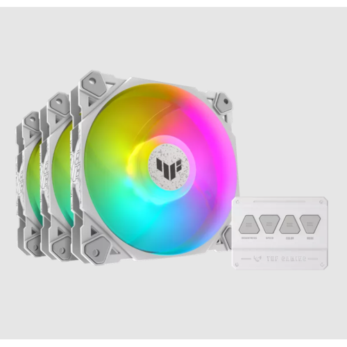 ASUS TUF GAMING TF120 ARGB WHITE EDITION 3IN1 Carcasa del ordenador Refrigerador de aire 12 cm Blanco 3 pieza(s)