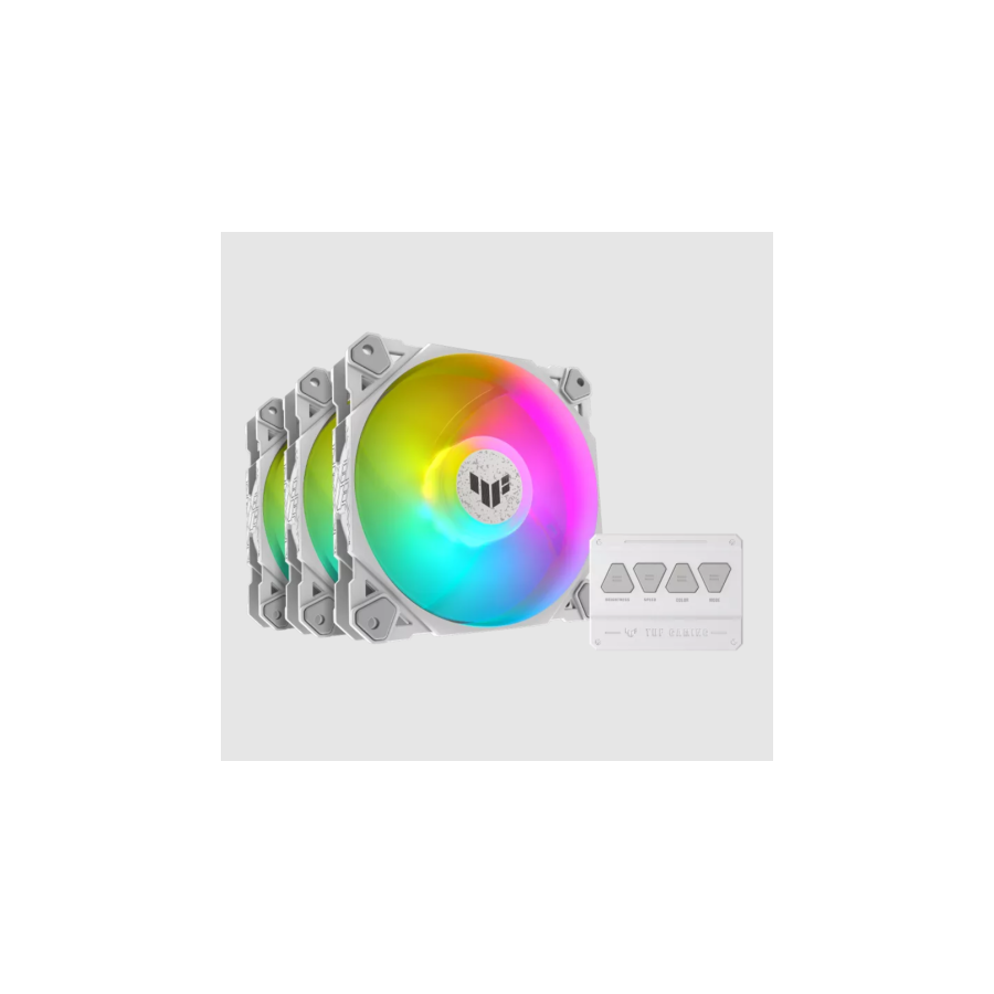 ASUS TUF GAMING TF120 ARGB WHITE EDITION 3IN1 Carcasa del ordenador Refrigerador de aire 12 cm Blanco 3 pieza(s)