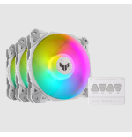 ASUS TUF GAMING TF120 ARGB WHITE EDITION 3IN1 Carcasa del ordenador Refrigerador de aire 12 cm Blanco 3 pieza(s)