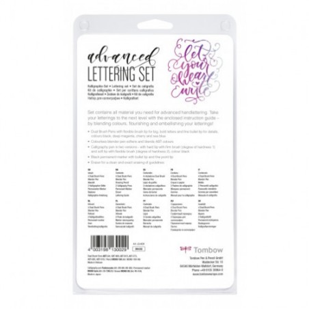 2466-SET LETTERING DE CALIGRAFIA MODELO ADVANCED TOMBOW LS-ADV