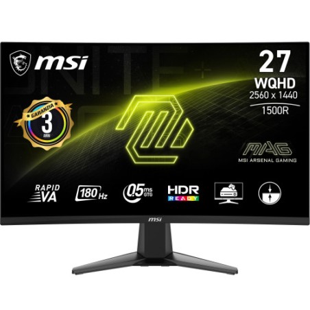 24704-MSI MAG 27CQ6F pantalla para PC 68,6 cm (27") 2560 x 1440 Pixeles Quad HD LCD Negro