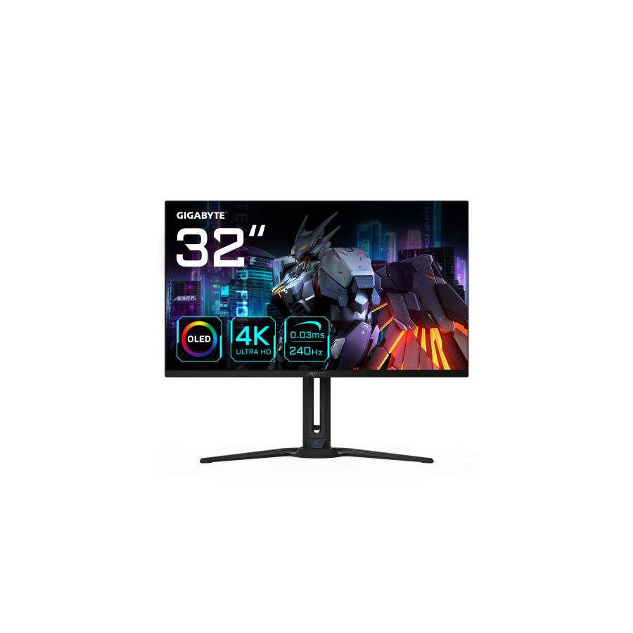 24775-AORUS FO32U2 pantalla para PC 80 cm (31.5") 3840 x 2160 Pixeles 4K Ultra HD OLED Negro