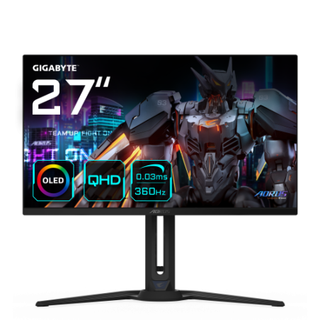 AORUS FO27Q3 pantalla para PC 68,6 cm (27") 2560 x 1440 Pixeles Quad HD OLED Negro