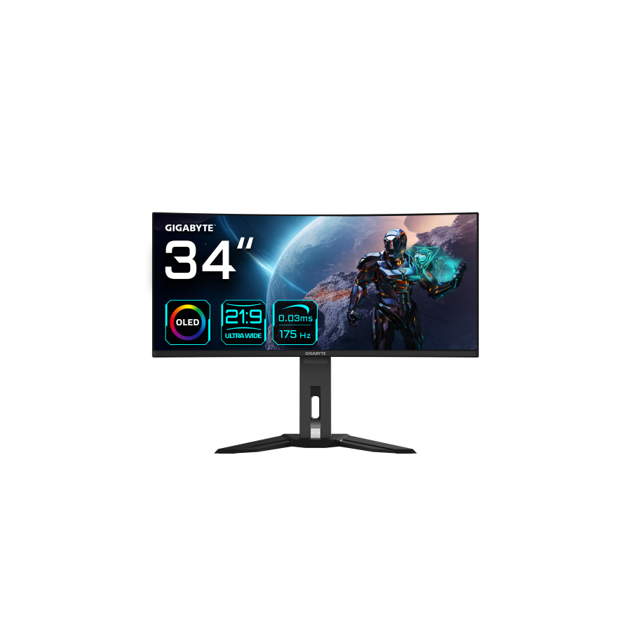 24783-Gigabyte MO34WQC pantalla para PC 86,4 cm (34") 3440 x 1440 Pixeles Wide Quad HD OLED Negro