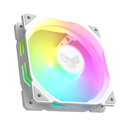 24837-ASUS TUF GAMING TR120 ARGB REVERSE 1-pack White Carcasa del ordenador Refrigerador de aire 12 cm Blanco
