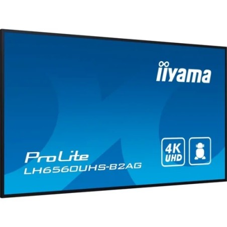 24884-MONITOR IIYAMA 65" 3840X2160, UHD, 500CD/M2, LANDSCAPE PORTRAIT, MM 2X 10W, 3X HDMI, USB 2.0 X2, WIFI, LAN, MEDIA